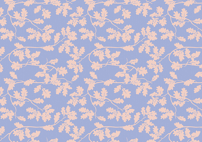 Oak Leaves Velvet, Periwinkle - Twist&Fit Roman Blind - Image 7